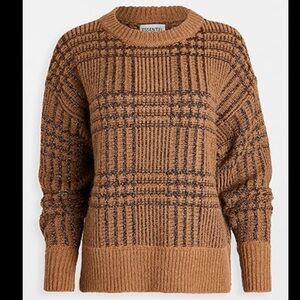 Essentiel Antwerp Metallic Tartan Knit Sweater – Size Small